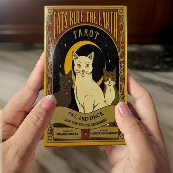 New Cats Rule The Earth Tarot Cards Deck for Beginners Oracle Witch Wicca Zodiac - Picture 3 of 4